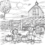 Farm during Fall: Coloring Pages 1