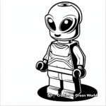 Fascinating Lego Alien Coloring Pages 3