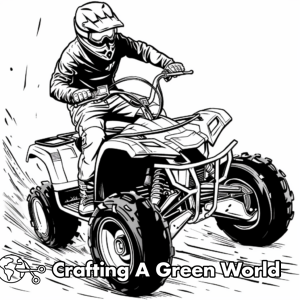 Four Wheeler Coloring Pages - Free &amp; Printable!