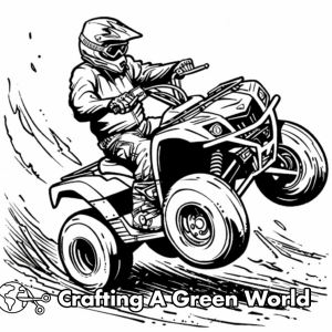 Four Wheeler Coloring Pages - Free &amp; Printable!