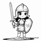 Female Knight Coloring Pages 2