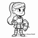 Female Knight Coloring Pages 3