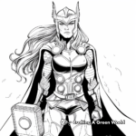 Female Thor Jane Foster Coloring Pages 1