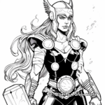 Female Thor Jane Foster Coloring Pages 3