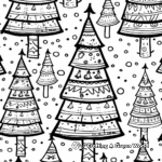 Festive Among Us With Christmas Trees Coloring Pages 1