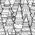 Festive Among Us With Christmas Trees Coloring Pages 2