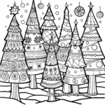 Festive Among Us With Christmas Trees Coloring Pages 3