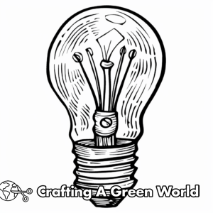 Light Bulb Coloring Pages - Free &amp; Printable!