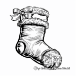 Festive Christmas Stocking Coloring Pages 1