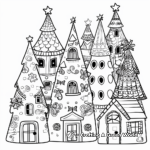 Festive Christmas Tree Lot Coloring Pages 4