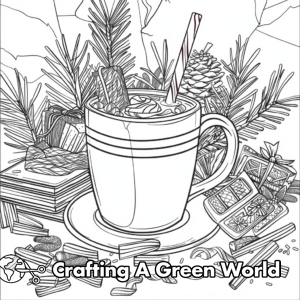 Hot Chocolate Coloring Pages - Free &amp; Printable!
