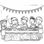 Festive Toga Party Coloring Pages 1