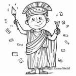 Festive Toga Party Coloring Pages 2