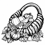 Filled-to-the-Brim Cornucopia Coloring Pages 2
