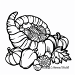Filled-to-the-Brim Cornucopia Coloring Pages 4