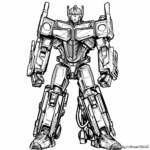 Film-Inspired Optimus Prime Coloring Pages 1