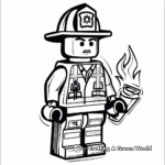 Firefighter Lego Man Coloring Pages 1