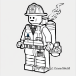 Firefighter Lego Man Coloring Pages 2