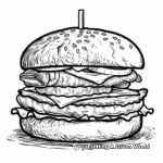 Fish Burger Coloring Pages for Seafood Lovers 3