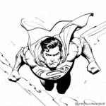 Flying Superman Coloring Pages for Fans 3