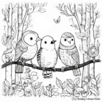 Forest Birds: Shimmering Songbirds Coloring Pages 2