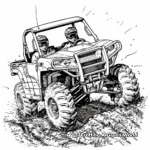 Four Wheeler Mudding Trucks Coloring Pages 1