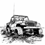 Four Wheeler Mudding Trucks Coloring Pages 2