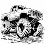 Four Wheeler Mudding Trucks Coloring Pages 4
