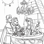 Frozen Christmas Special: Elsa and Anna Coloring Pages 1
