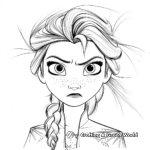 Frozen Christmas Special: Elsa and Anna Coloring Pages 3
