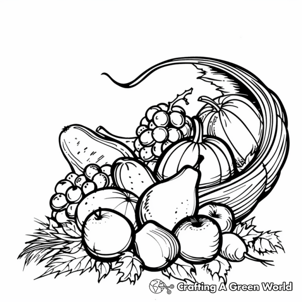 Cornucopia Coloring Pages - Free & Printable!