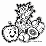 Fruit Sticker Coloring Pages for Kids 3
