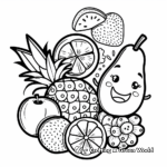 Fruit Sticker Coloring Pages for Kids 4