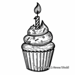 Fun 1st Birthday Cupcake Coloring Pages 2