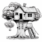 Fun and Simple Kids Tree House Coloring Pages 3