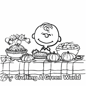 Charlie Brown Thanksgiving Coloring Pages - Free &amp; Printable!