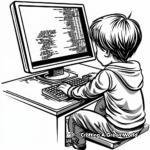 Fun Computer Coding Coloring Pages 1