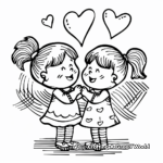 Fun Friendship-Themed Valentine's Day Coloring Pages 1