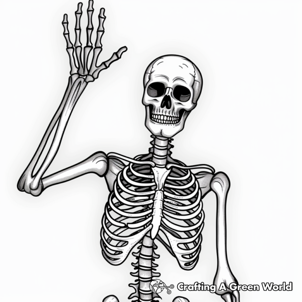 Fun Skeleton Coloring Pages for Kids 1