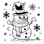 Fun Snowman and Snowflake Themed Coloring Pages 2