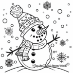 Fun Snowman and Snowflake Themed Coloring Pages 3