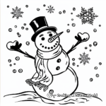 Fun Snowman and Snowflake Themed Coloring Pages 4