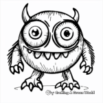 Funny Eyeball Monster Coloring Pages 2
