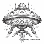Futuristic Spaceship Coloring Pages 1
