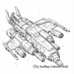 Futuristic Spaceship Coloring Pages 4