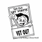 Get Out The Vote Poster Coloring Pages 1