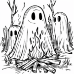 Ghost Stories Around the Campfire Coloring Pages 3