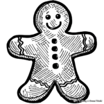 Gingerbread Man Cookie Coloring Pages 3