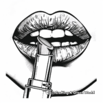 Glamorous Lipstick Coloring Pages 1