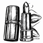 Glamorous Lipstick Coloring Pages 2